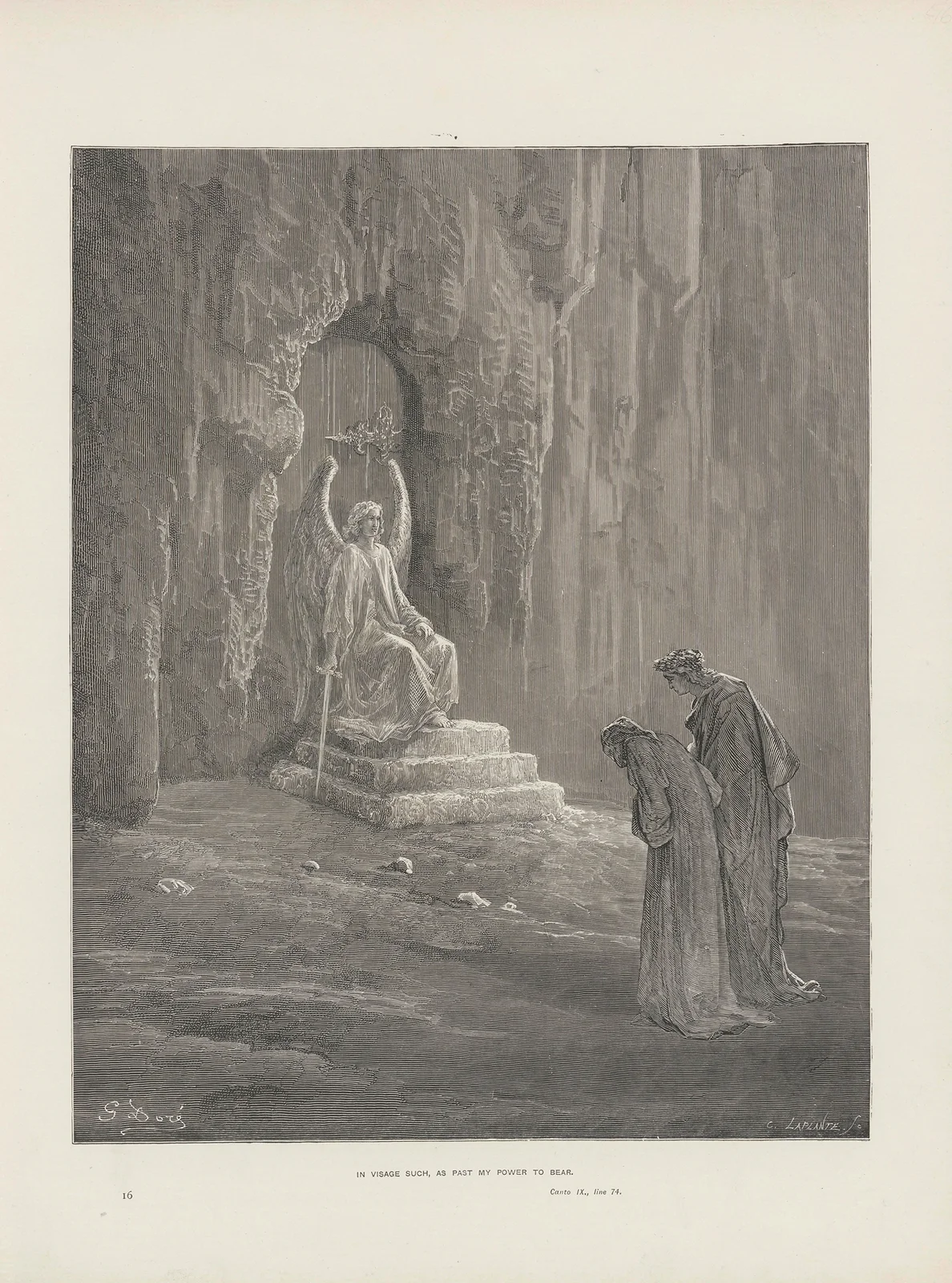 The vision of Purgatory and Paradise by Dante Alighieri Pl.16 av Gustave Doré