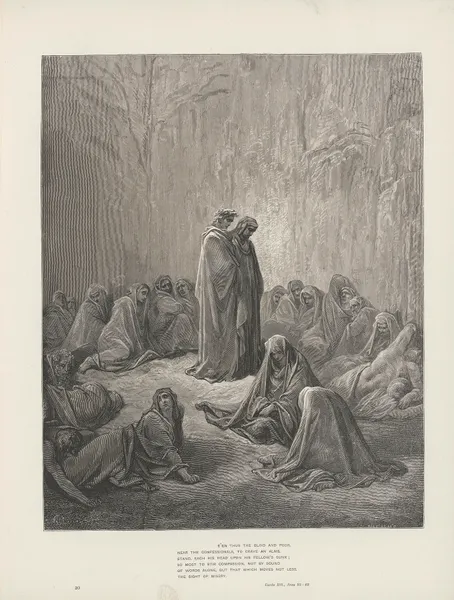 The vision of Purgatory and Paradise by Dante Alighieri Pl.20 av Gustave Doré