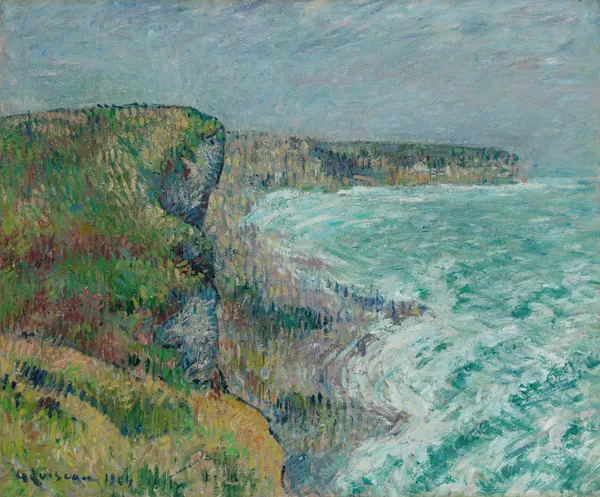 Falaises d’Yport en hiver av Gustave Loiseau
