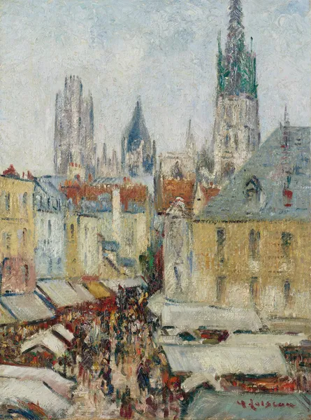 Rue De L’épicerie À Rouen av Gustave Loiseau