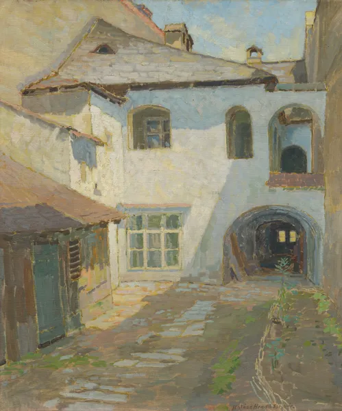 Inside the yard av Elemír Halász-Hradil