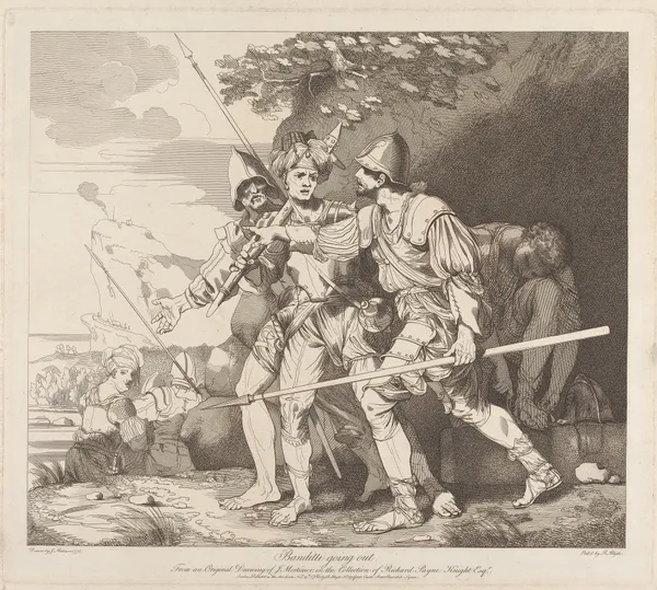 Banditti Going Out av John Hamilton Mortimer