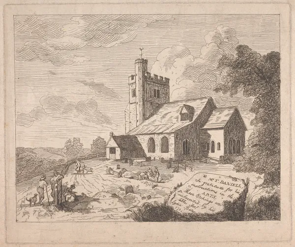 Little Missenden Church from the Southeast av John Hamilton Mortimer