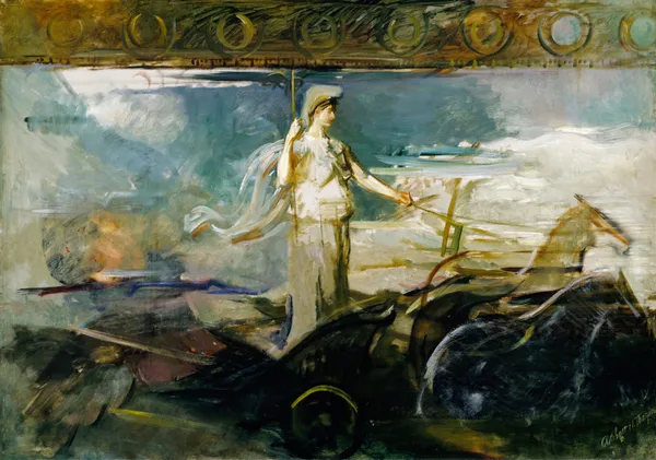 Minerva in a Chariot av Abbott Handerson Thayer