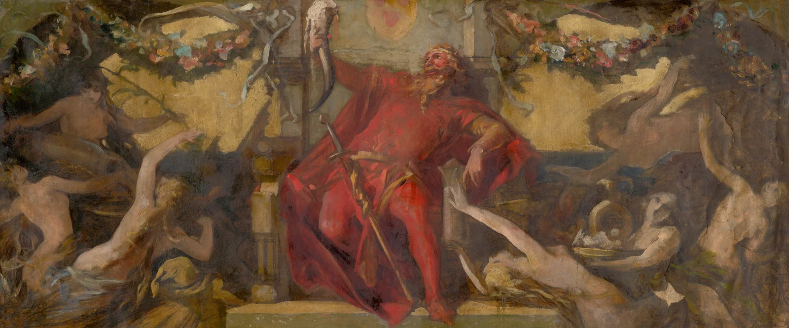 (Study for the Decorative Panel) Gambrinus av Hans Makart