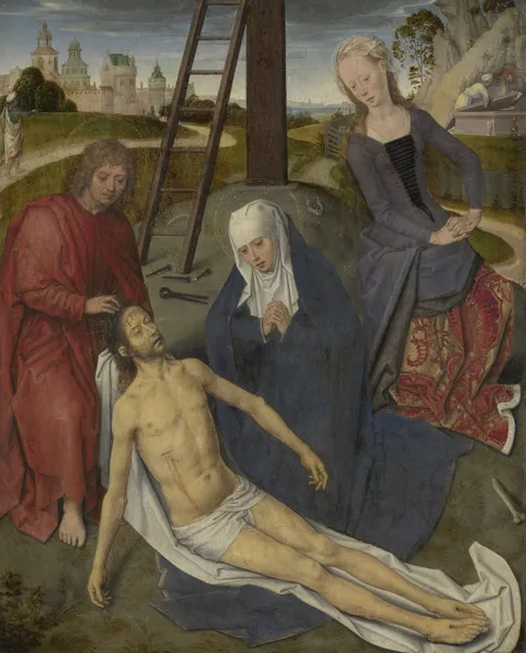 Lamentation on Mount Golgotha av Hans Memling
