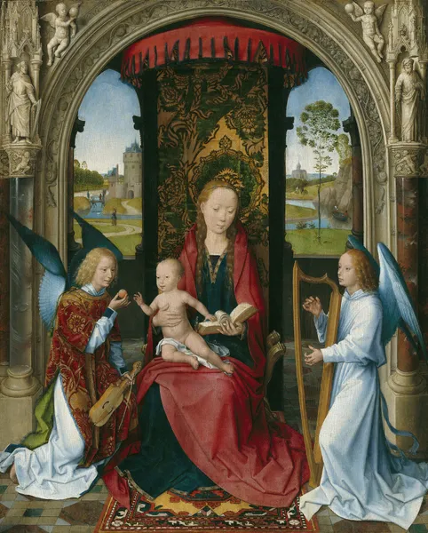 Madonna and Child with Angels av Hans Memling