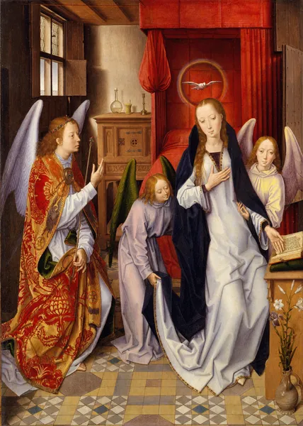 The Annunciation av Hans Memling