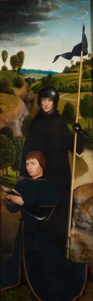 Young Man at Prayer with St. William of Maleval av Hans Memling