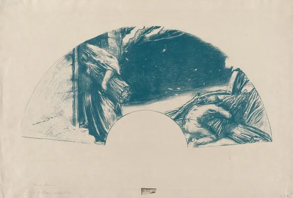 The Snow, Winter (A Fan) av Charles Haslewood Shannon