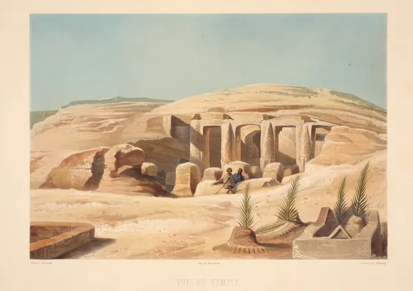 Vue du temple (View of the temple) av Hector Horeau