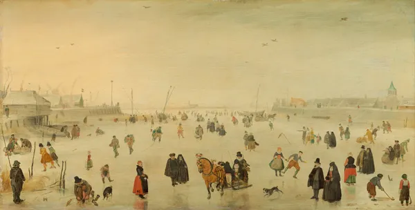 A Scene on the Ice av Hendrick Avercamp