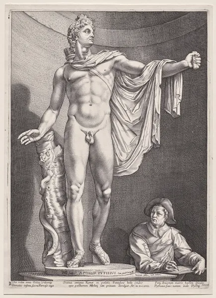 Apollo Belvedere av Hendrick Goltzius