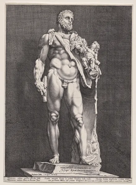 Hercules and Telephos av Hendrick Goltzius