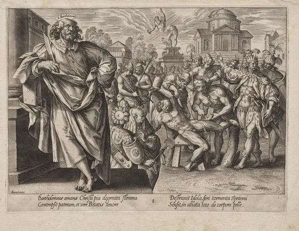 St. Bartholomew av Hendrick Goltzius