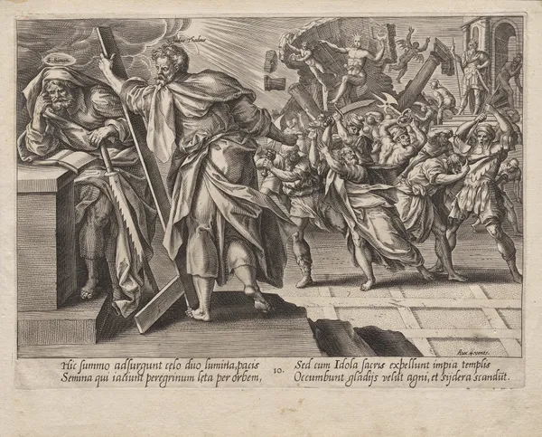 Sts. Judas Thadeus and Simon the Zealot av Hendrick Goltzius