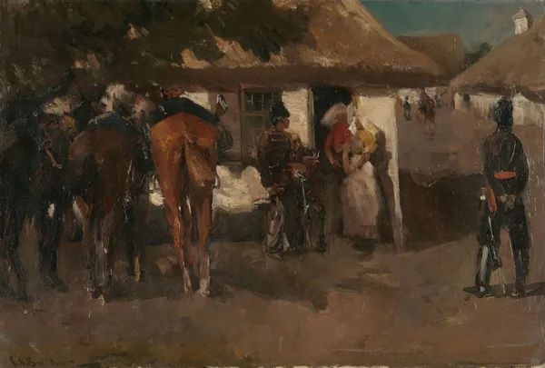 Billeting the Troops av George Hendrik Breitner