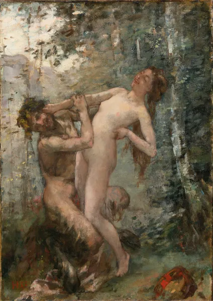 Satyre Et Baccante av Henri Gervex