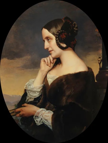 Portrait de Marie de Flavigny, comtesse d’Agoult (1805-1876) av Henri Lehmann