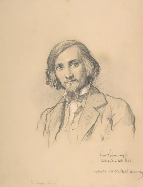 Portrait of Anton Heinrich Springer (1825-1895) (mid-19th century) av Henri Lehmann