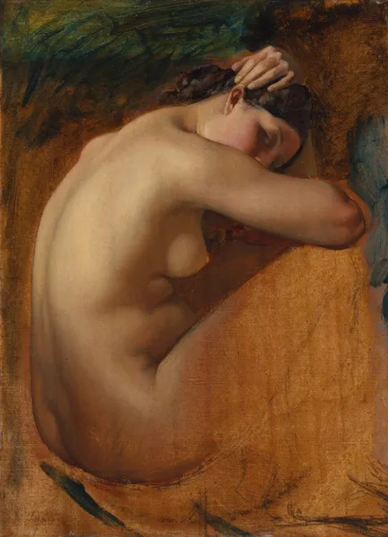 Study of a Female Nude av Henri Lehmann