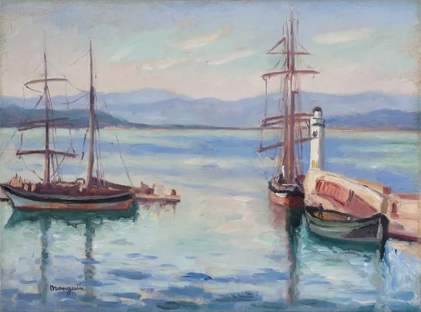 L’Entrée du port de Saint-Tropez av Henri Manguin