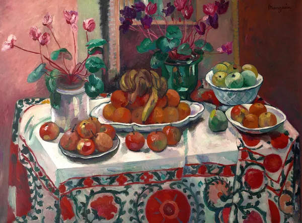 Nature morte aux cyclamens av Henri Manguin