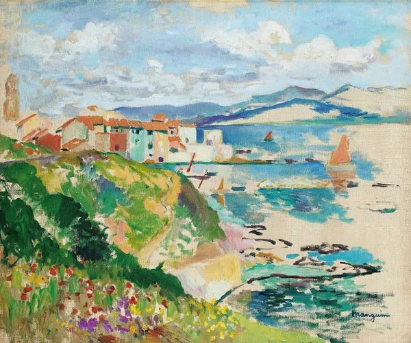 Vue Sur La Ponche, Saint-Tropez av Henri Manguin