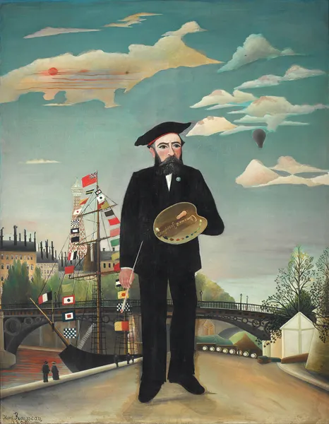 Myself- Portrait – Landscape av Henri Rousseau