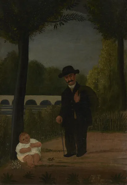 Stroller and Child av Henri Rousseau