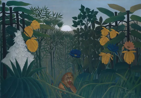 The Repast of the Lion av Henri Rousseau