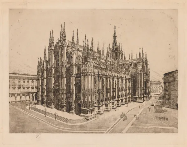Cathedral, Milan av Otto Henry Bacher