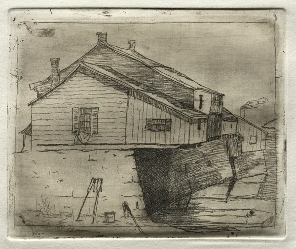 House Over Water av Otto Henry Bacher