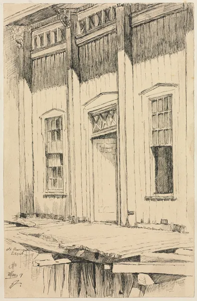 Old Passenger Depot, Cleveland (c .1870-1909) av Otto Henry Bacher