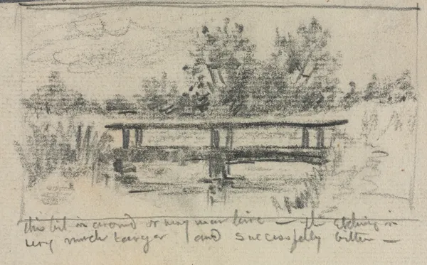 The Bridge, Schleissheim av Otto Henry Bacher