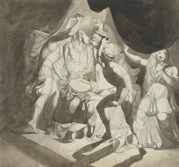 An Old Man Murdered by Three Younger Men av Henry Fuseli
