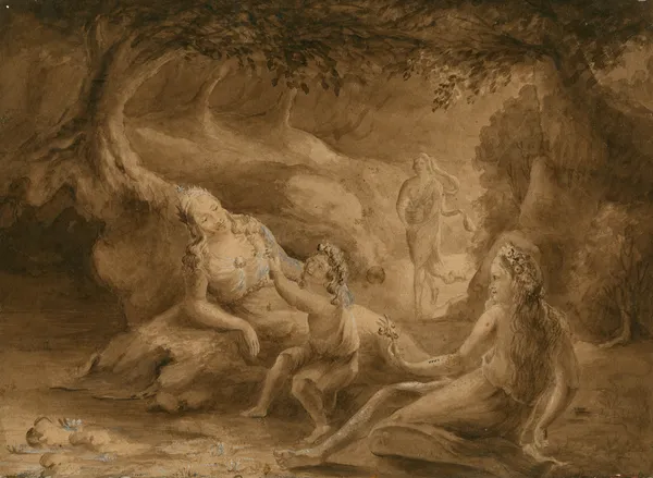 Titania and the Fairies from Shakespeare’s Midsummer night’s dream av Henry Fuseli
