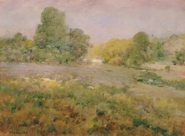 Field Of Varicolored Grasses In Late Summer (In The Virginia Hills) av William Henry Holmes