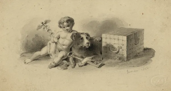Study for bank-note vignette av Henry Inman