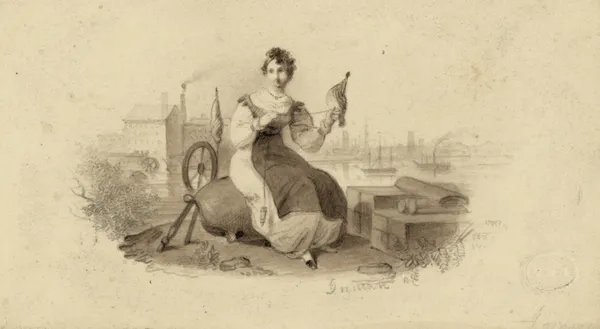 Study for bank-note vignette av Henry Inman