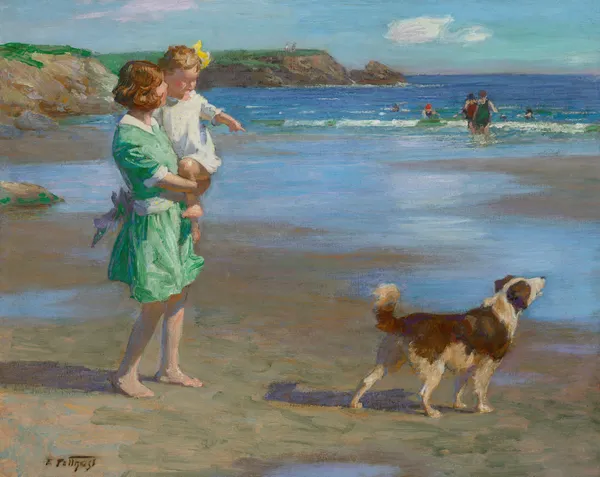 At the Seashore (Summer Pleasures) (19th century) av Edward Henry Potthast