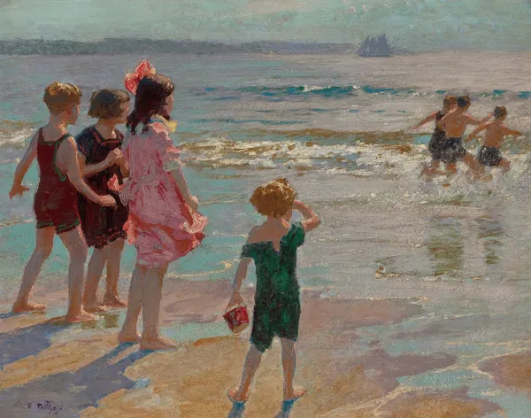 Children at the Shore av Edward Henry Potthast