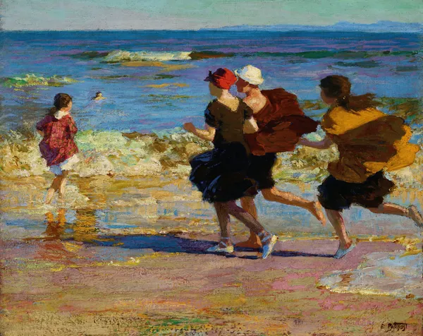 On the Beach av Edward Henry Potthast