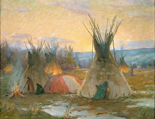 Preparing for the Medicine Sweat av Joseph Henry Sharp