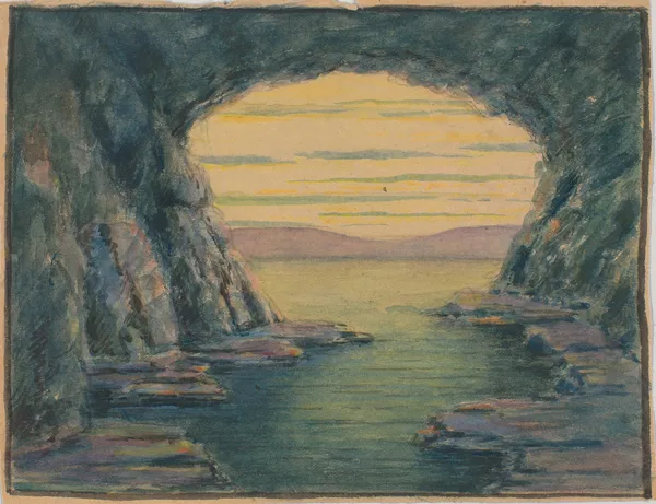 A Seaside Cave av Herbert Crowley