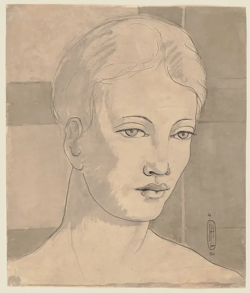 Female portrait av Hermann Lismann