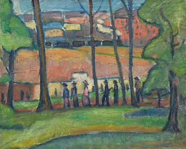 Spaziergang an der Eisenbahn av Hermann Stenner