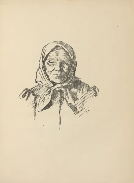 Alte Litauische Bäuerin av Hermann Struck