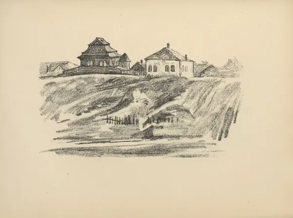 Holzsynagoge in Grodno av Hermann Struck