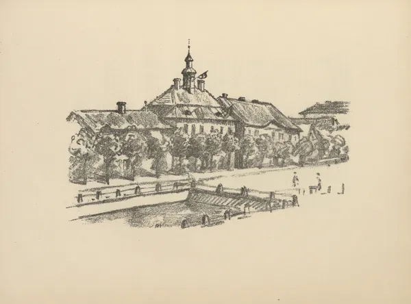 Rathaus in Mitau av Hermann Struck
